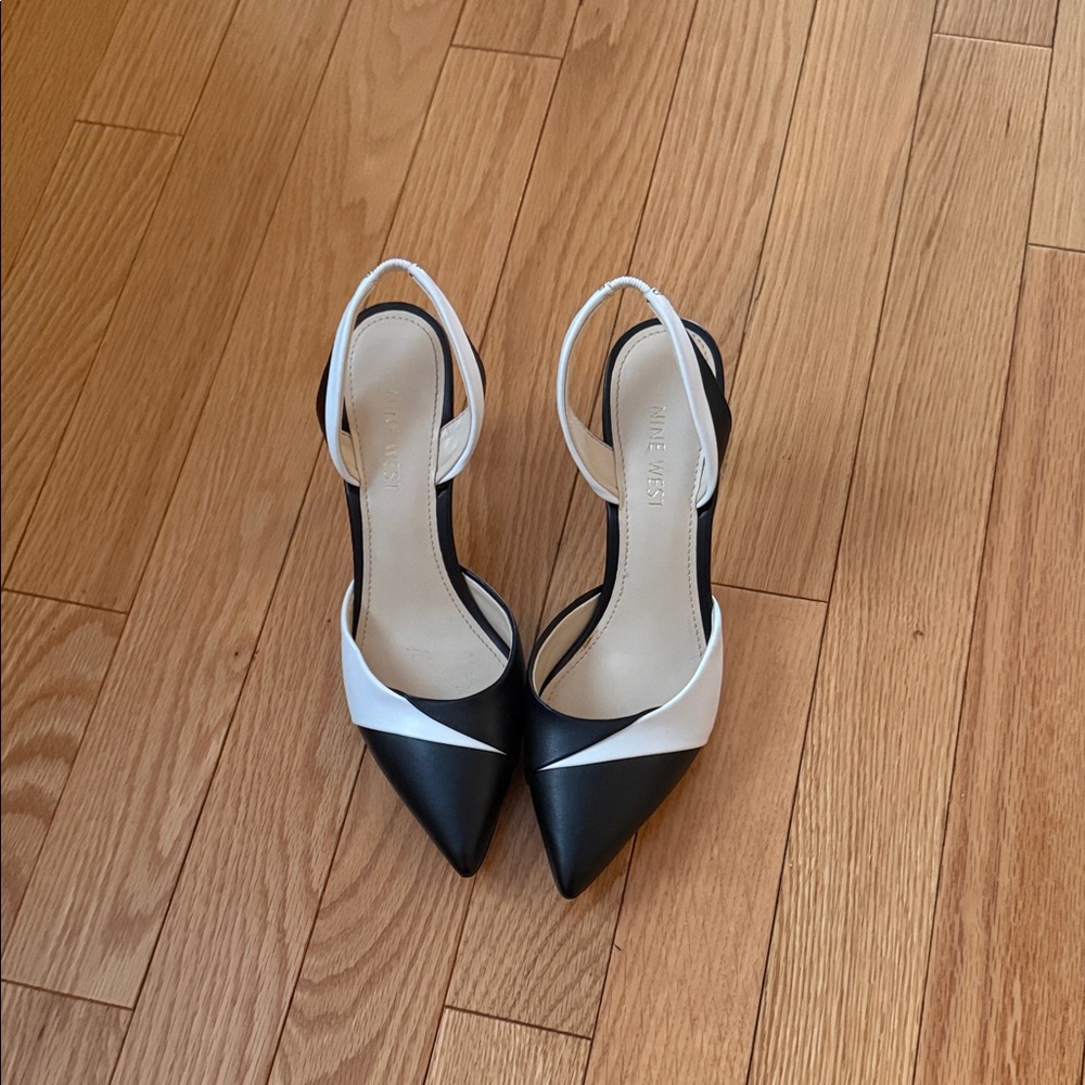 Nine West Black and White Heels